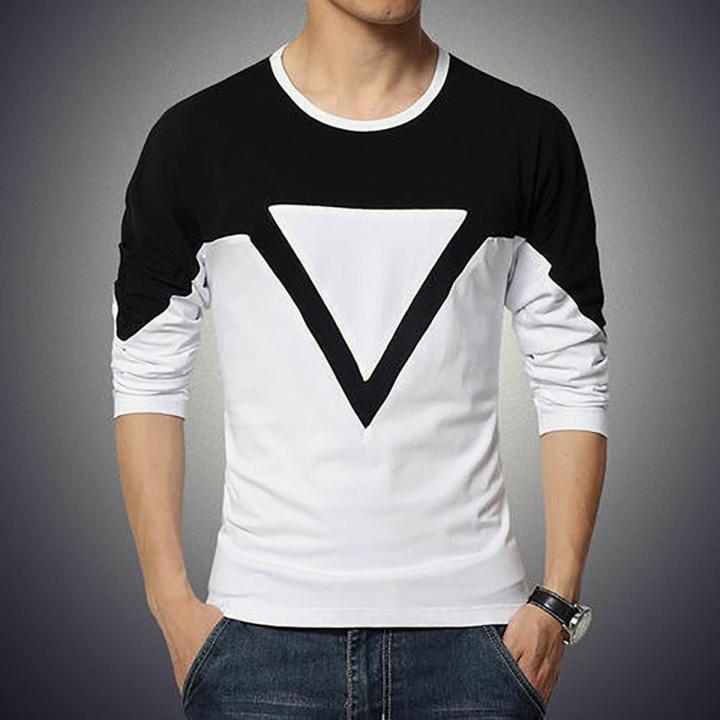 Stylish Long Sleeve Cotton T-Shirt